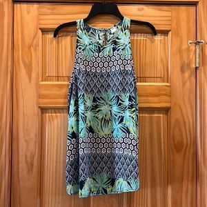 Old Navy Tropical and Floral Print Sleeveless Flowy Blouse